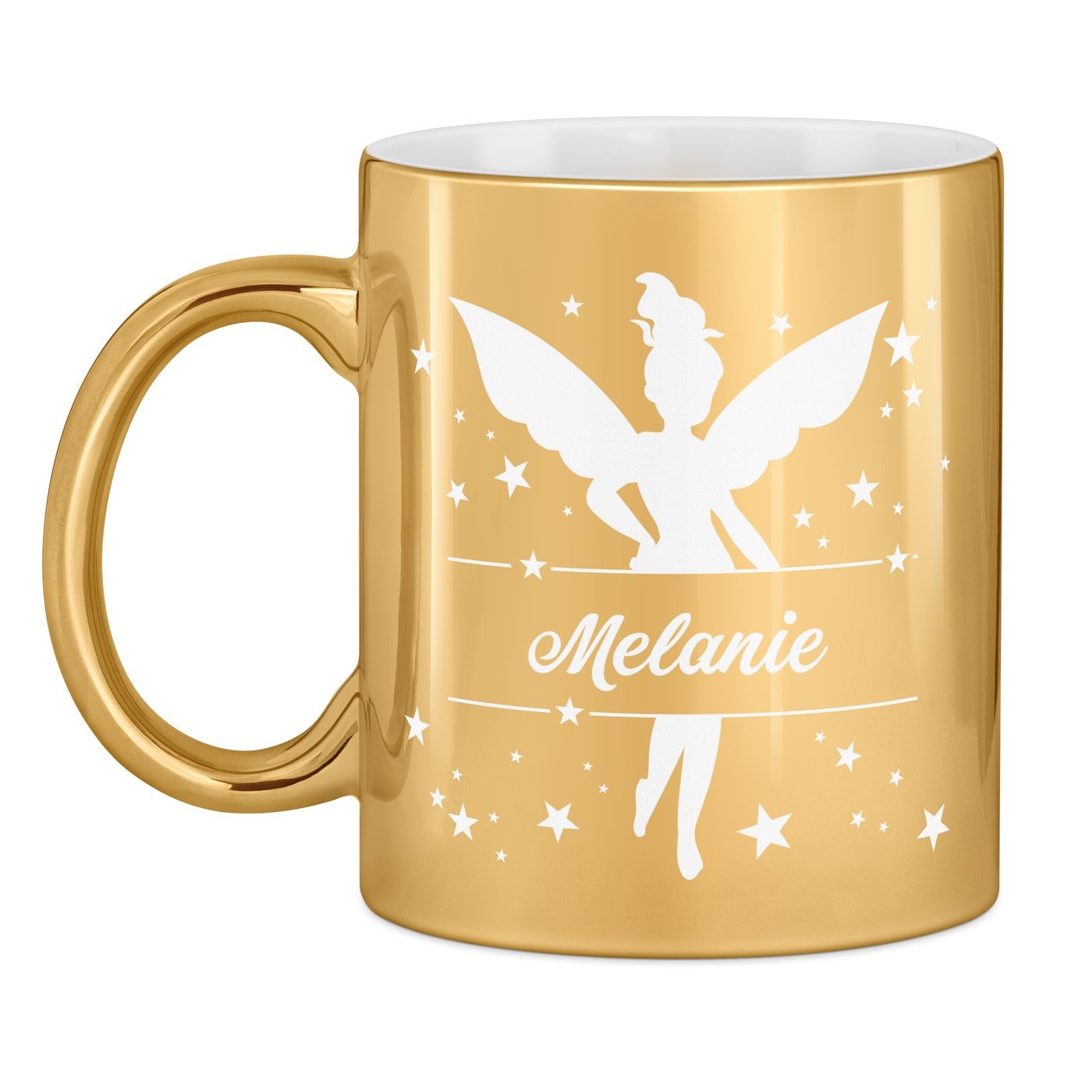 Kaffeebecher mit Gravur Gold/Glänzend für ein Mädchen zum Ehrentag Kindertag