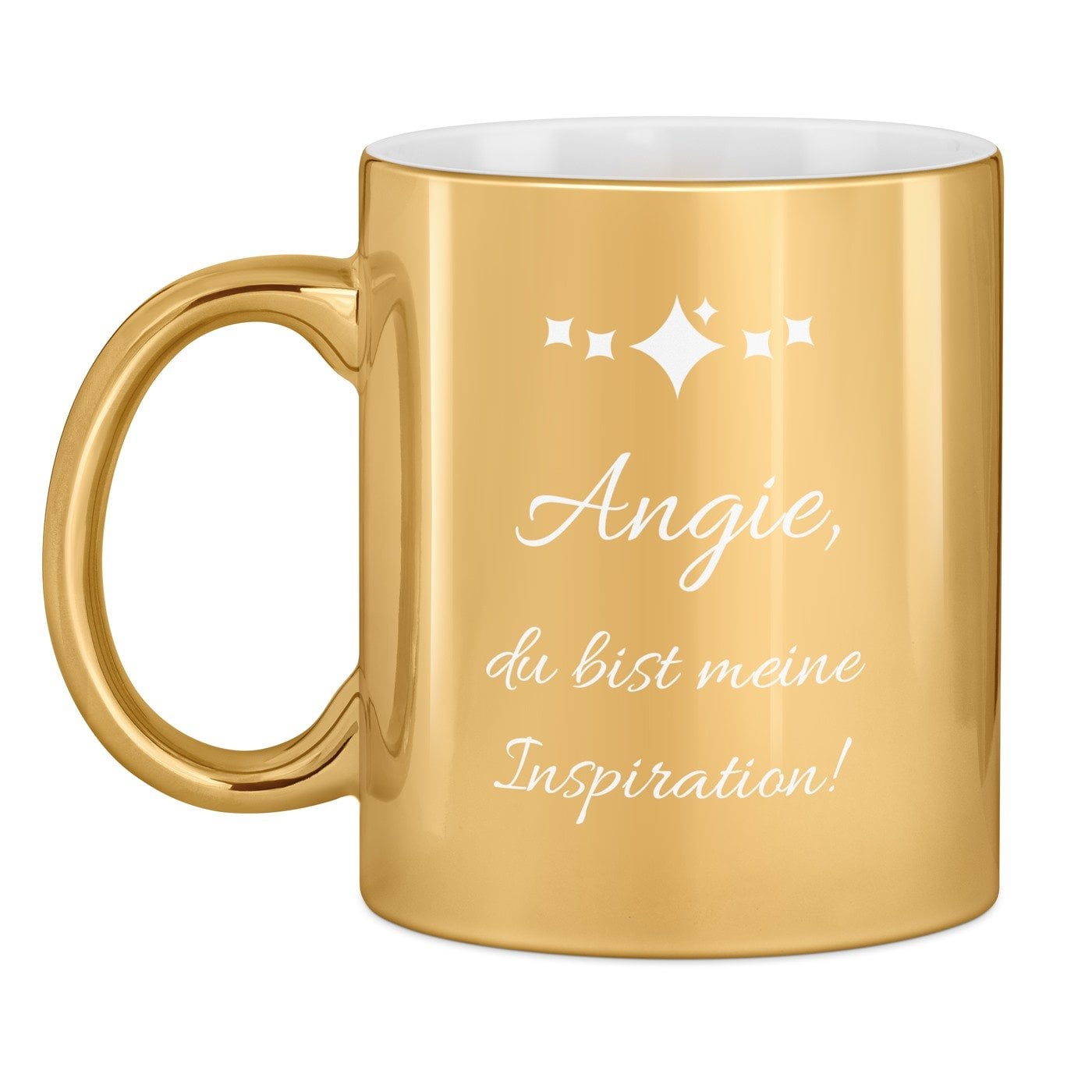 Kaffeebecher mit Gravur Gold/Glänzend für sie Ihre Freundin Ehefrau Mutter zum Ehrentag zu Weihnachten