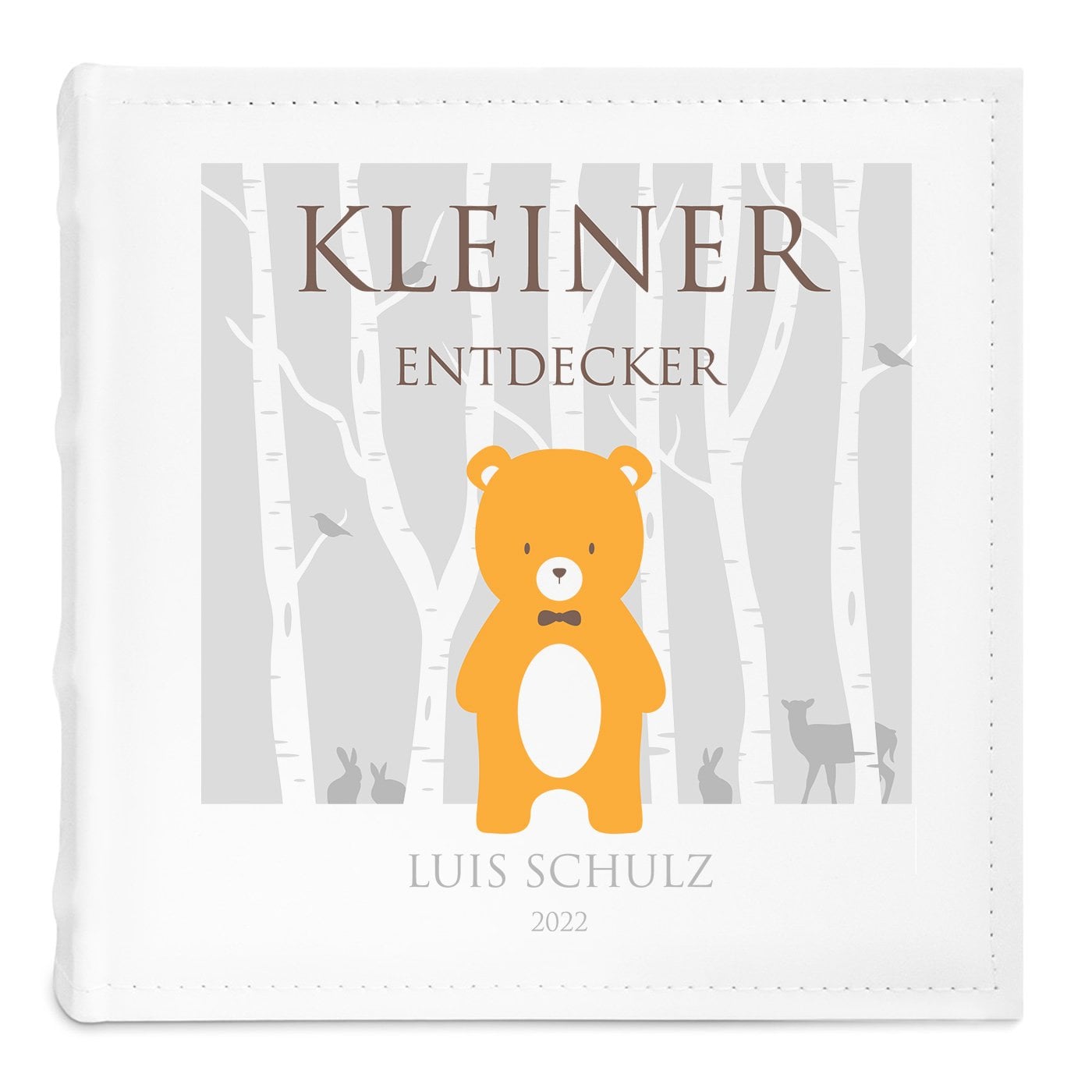 Fotoalbum mit Aufdruck zum Einstecken für einen kleinen Entdecker