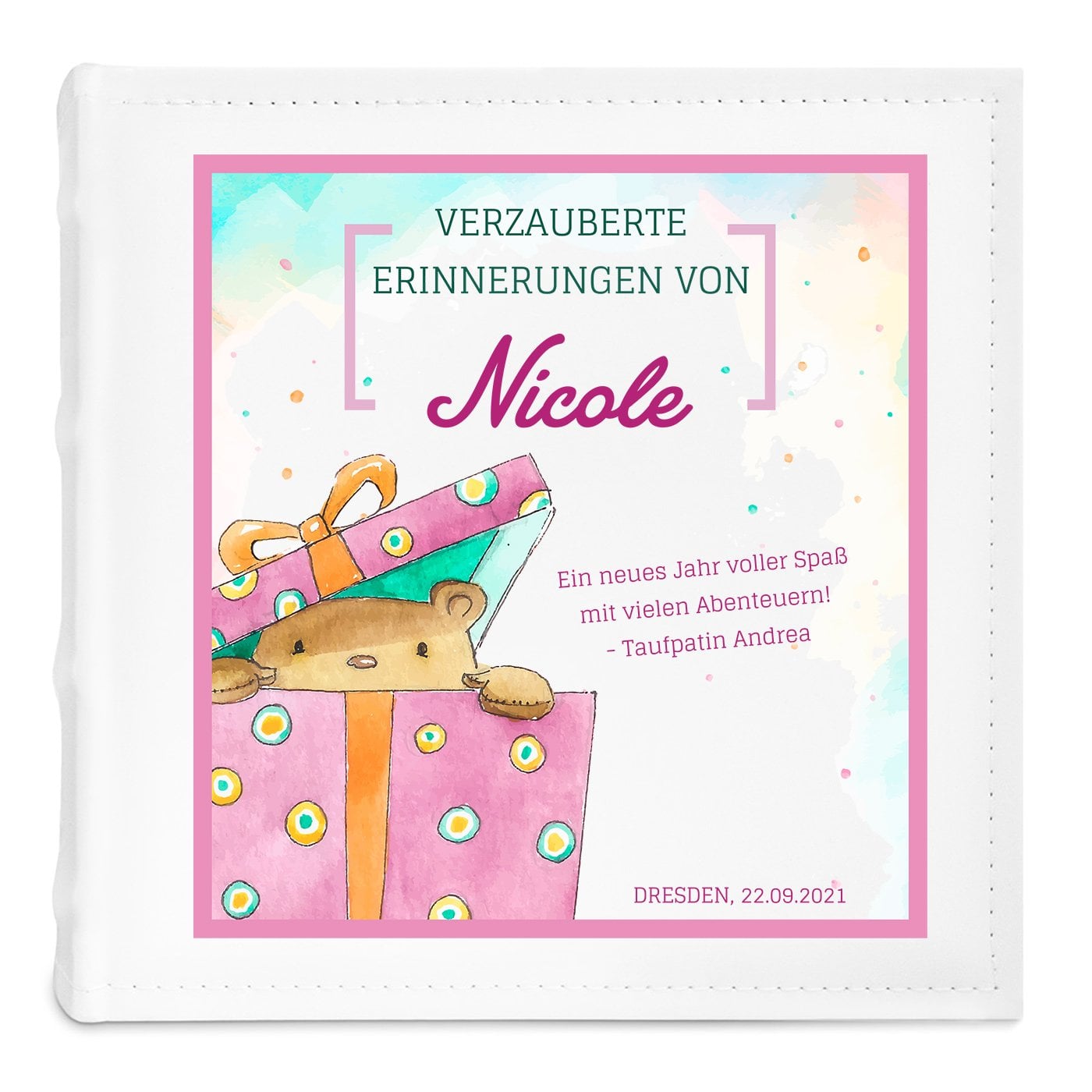 Fotoalbum mit Aufdruck zum Einstecken für ein Mädchen zur Einschulung