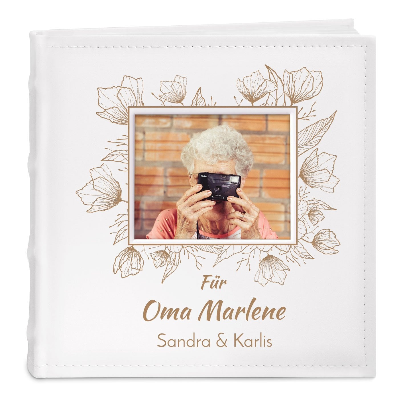 Einsteckalbum mit Aufdruck und Sichtfenster für Ihre Oma zum Geburtstag