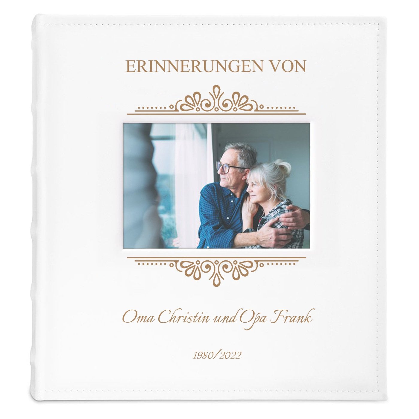 Fotoalbum mit Sichtfenster und Aufdruck  für Ihre Oma und Ihren Opa