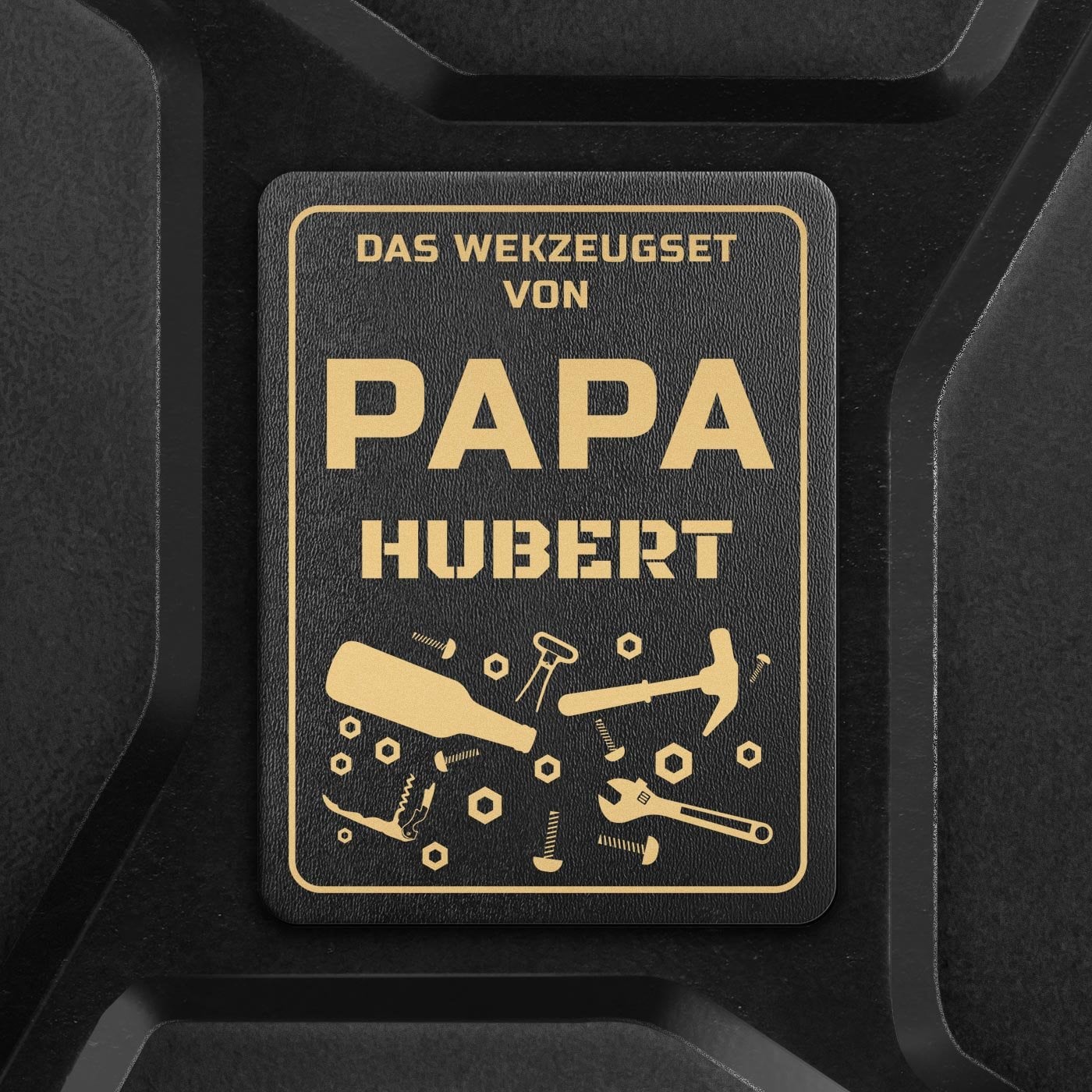 Schwarzer Minibar-Kanister mit Gravur für einen Heimwerker Ihren Vater zum Geburtstag Vatertag