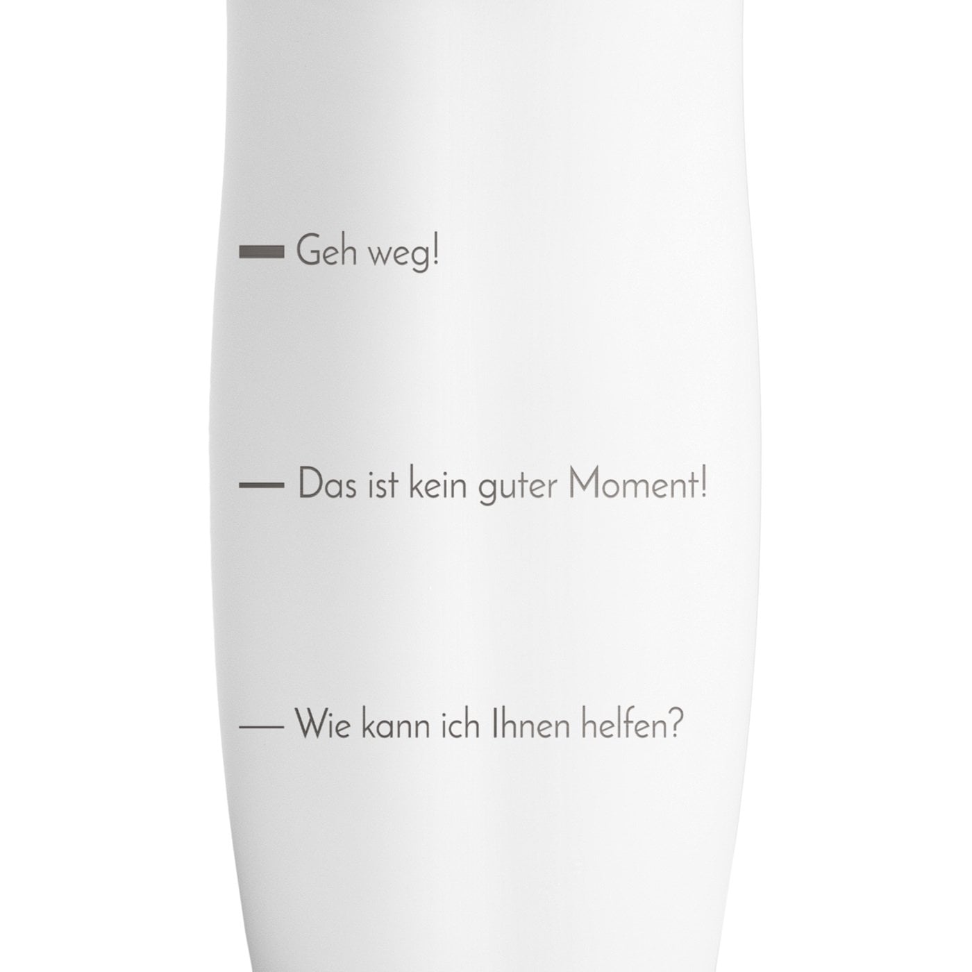 Luftdichter Thermobecher mit Gravur Weiß 350 für einen Kaffeetrinker