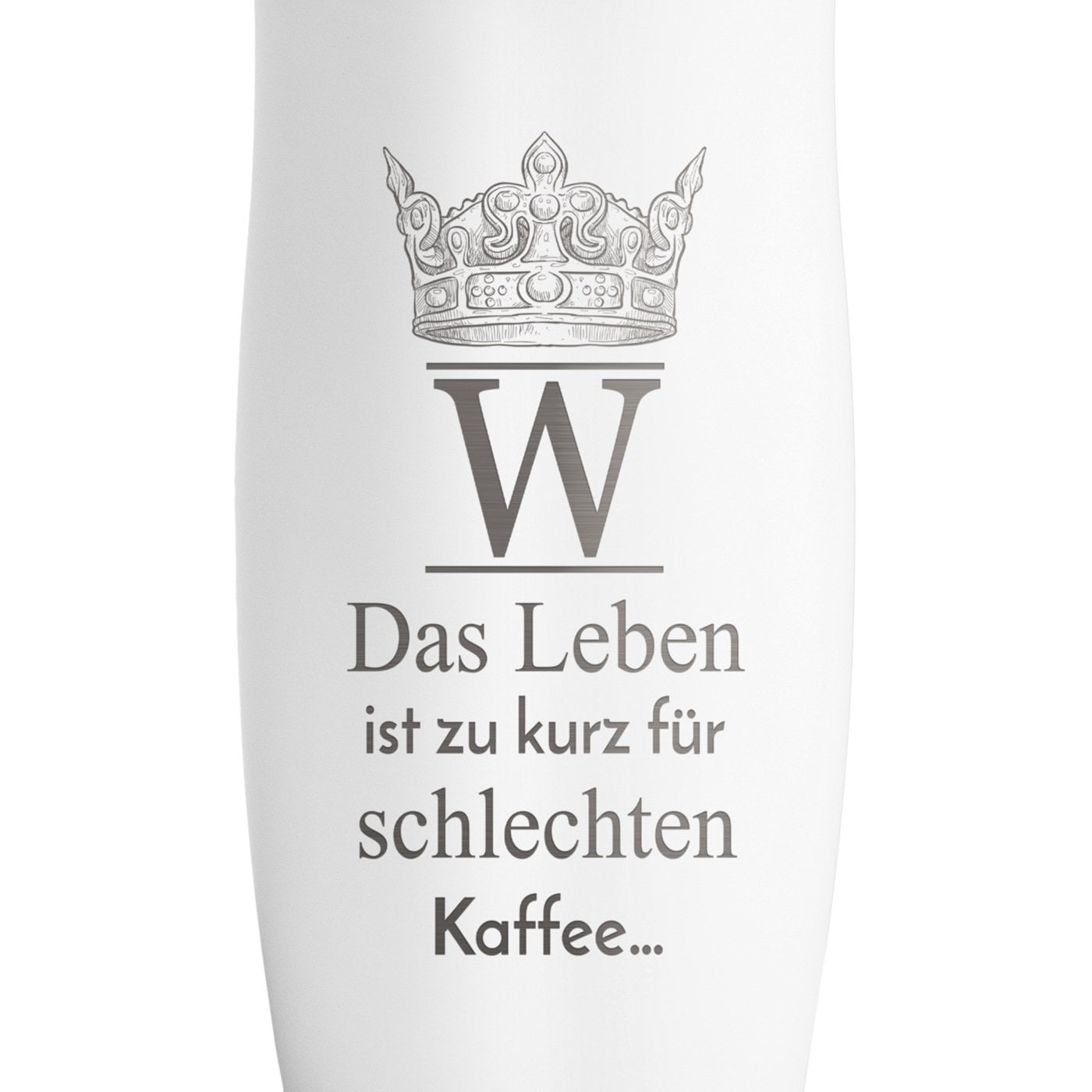 Luftdichter Thermobecher mit Gravur Weiß für ihn