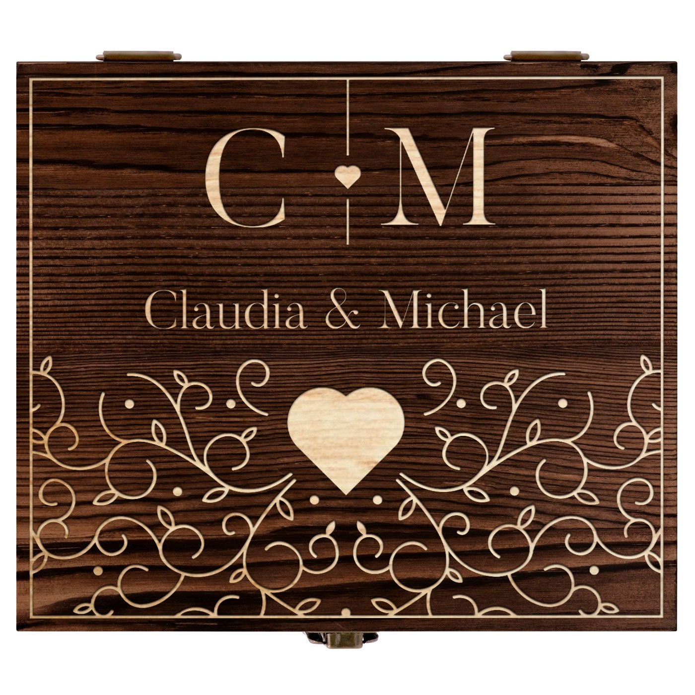 Whisky Steine Set mit 2 Gläsern in Holzbox mit Gravur für ein Paar zum Hochzeitstag, zur Hochzeit oder Einweihungsparty