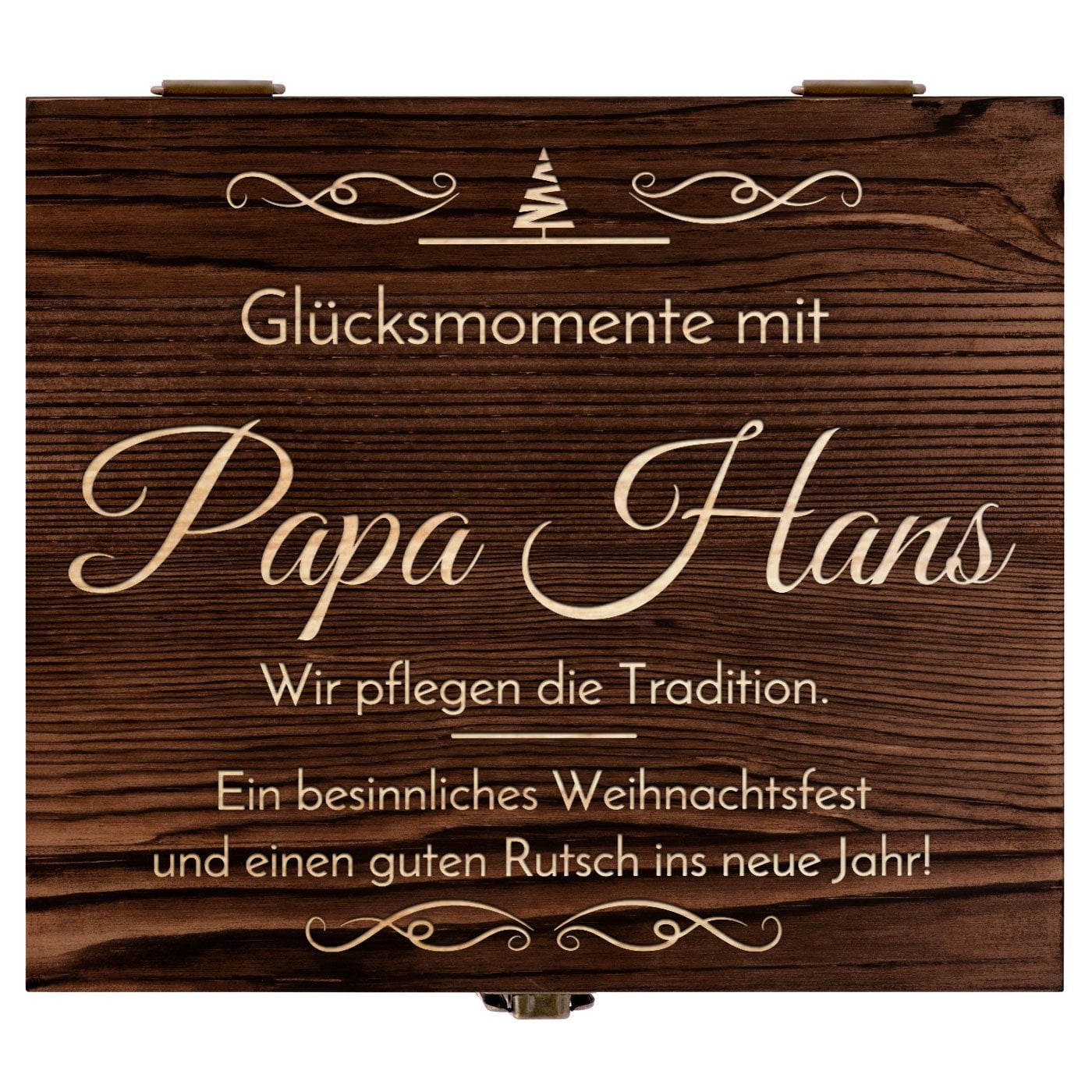 Whisky Steine Set mit 2 Gläsern in Holzbox mit Gravur für Ihren Papa zu Weihnachten