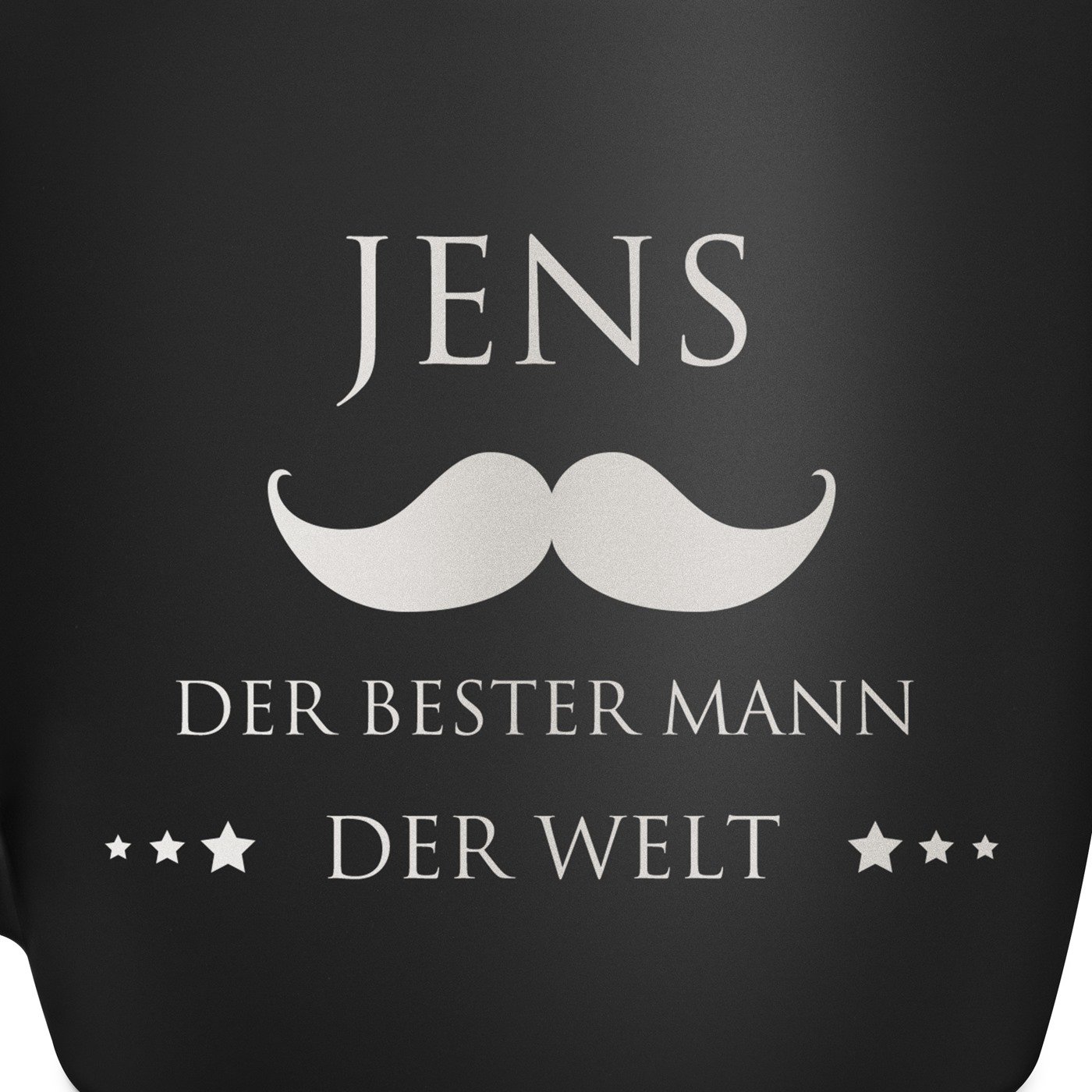 Keramikbecher mit Gravur Schwarz/Matt für Ihren Freund zum Ehrentag
