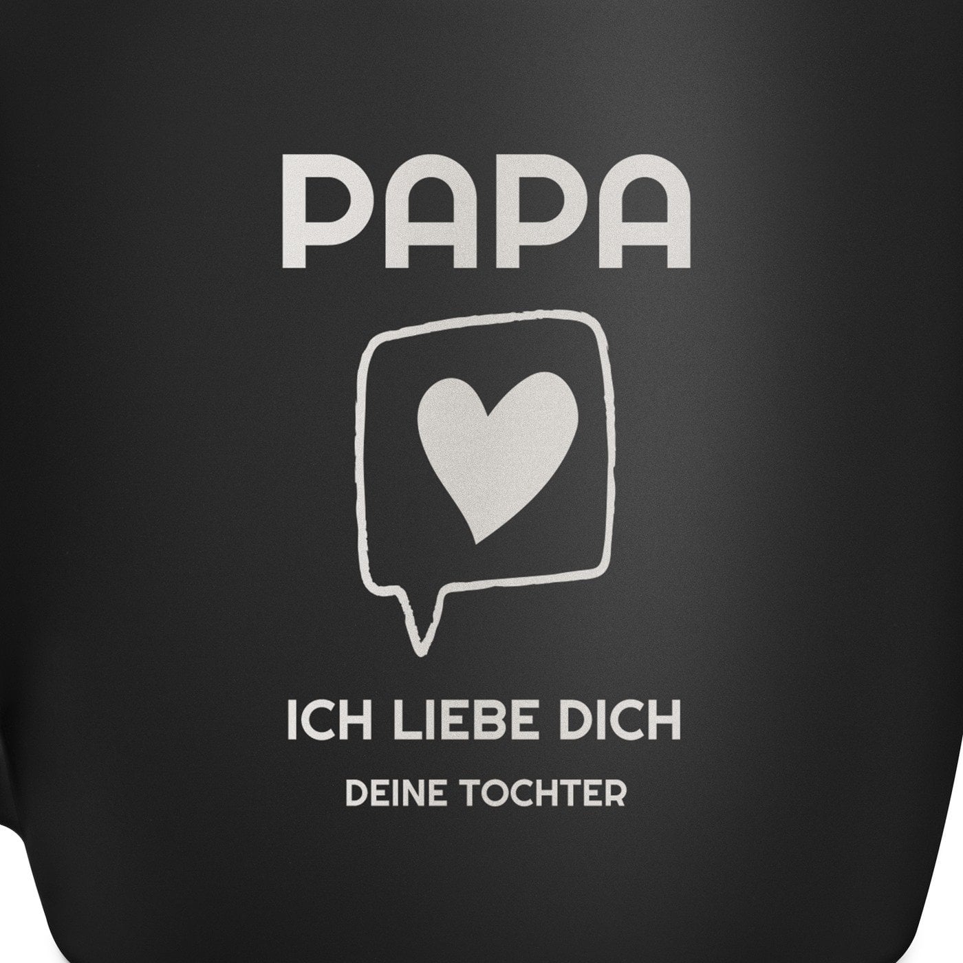 Keramikbecher mit Gravur Schwarz/Matt für Ihren Vater
