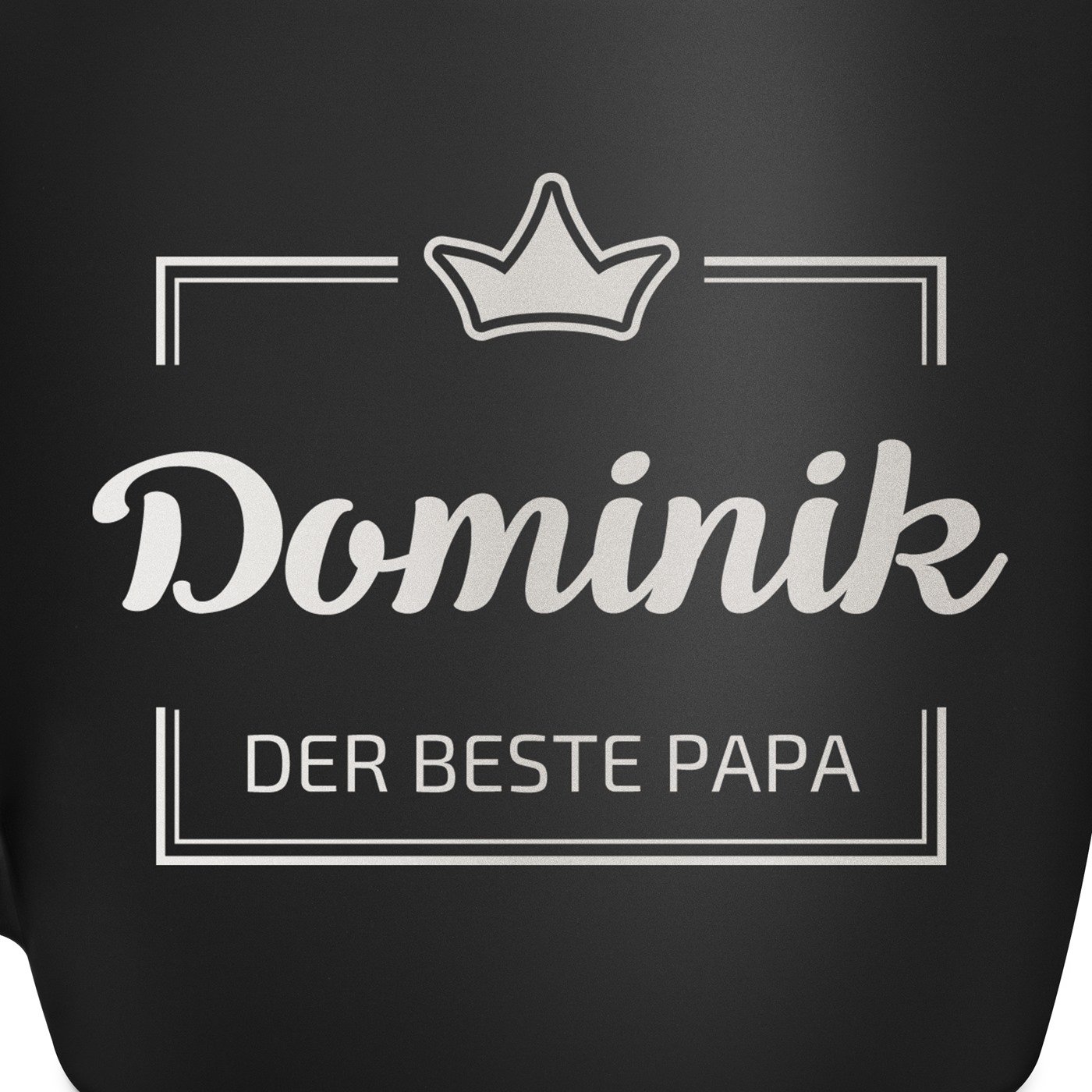 Keramikbecher mit Gravur Schwarz/Matt für Ihren Vati