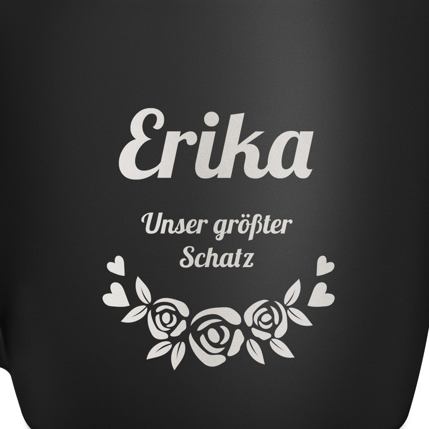 Keramikbecher mit Gravur Schwarz/Matt für Ihre Mutter
