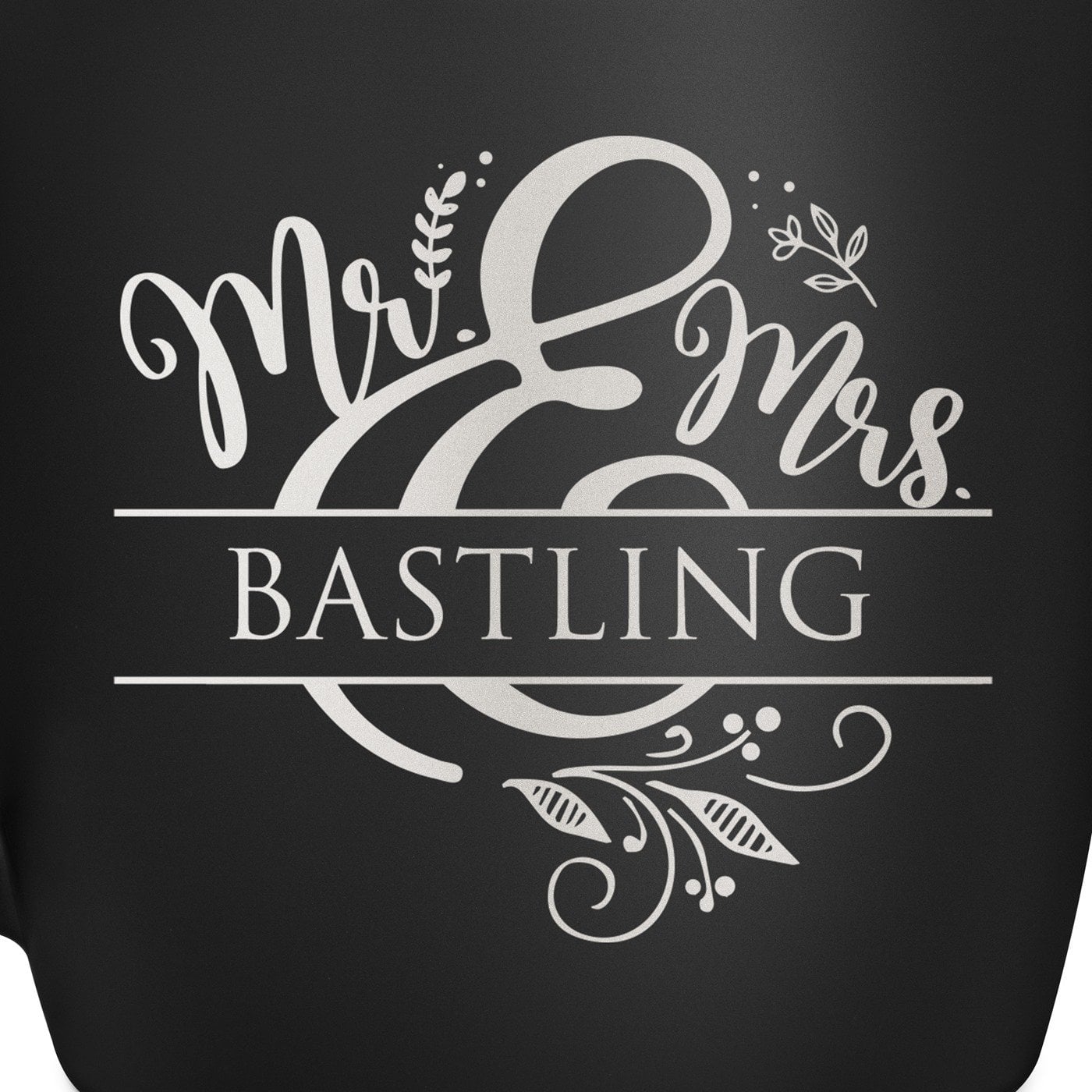Keramikbecher mit Gravur Schwarz/Matt für ein Brautpaar zur Hochzeit ein Paar zum Hochzeitstag Einzug