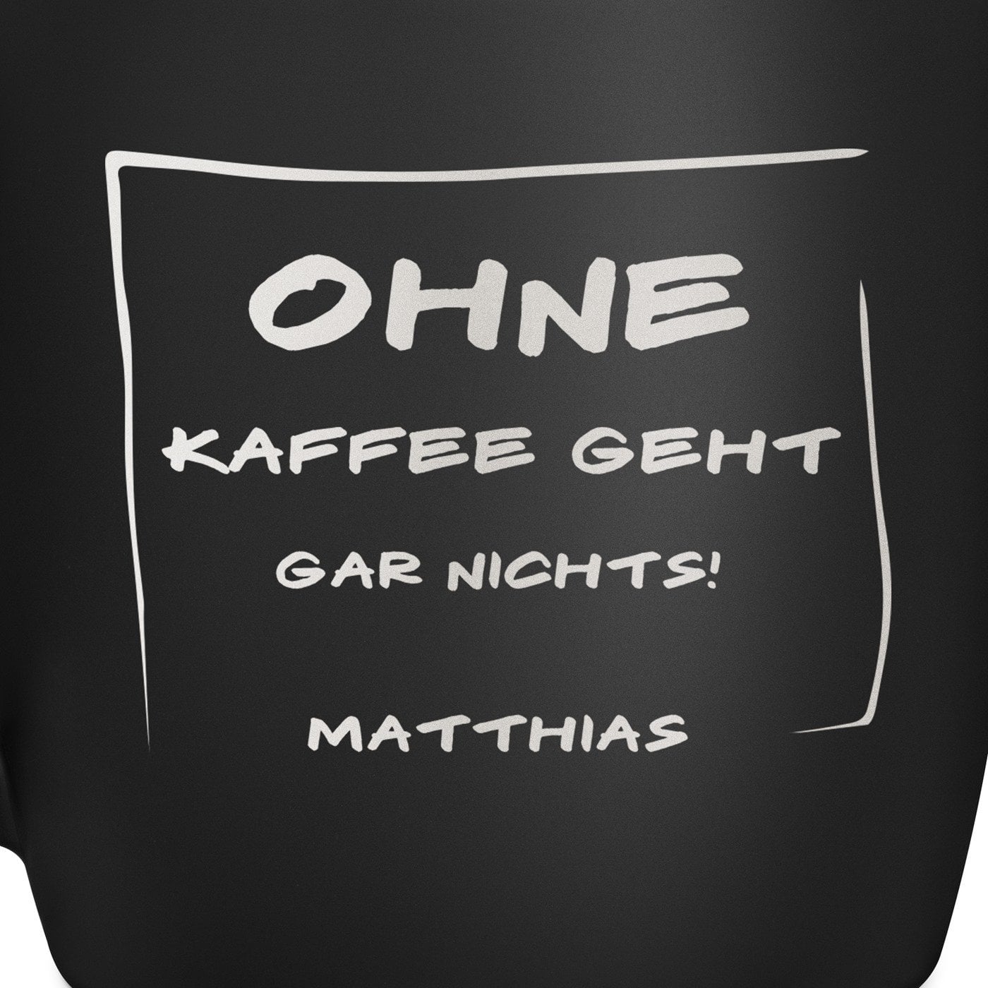 Keramikbecher mit Gravur Schwarz/Matt für Ihren Angestellten Arbeiter Kaffeetrinker zum Ehrentag