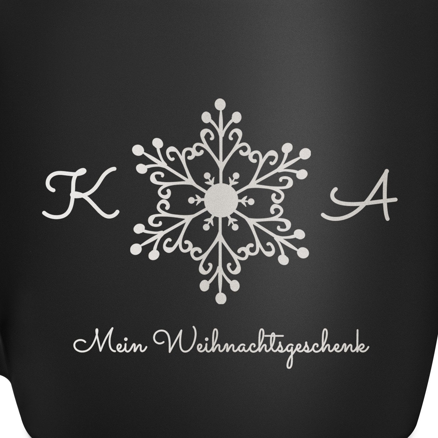 Keramikbecher mit Gravur Schwarz/Matt für Ihre Freundin Ehefrau Ihren Freund Ehemann zum Weihnachtsfest