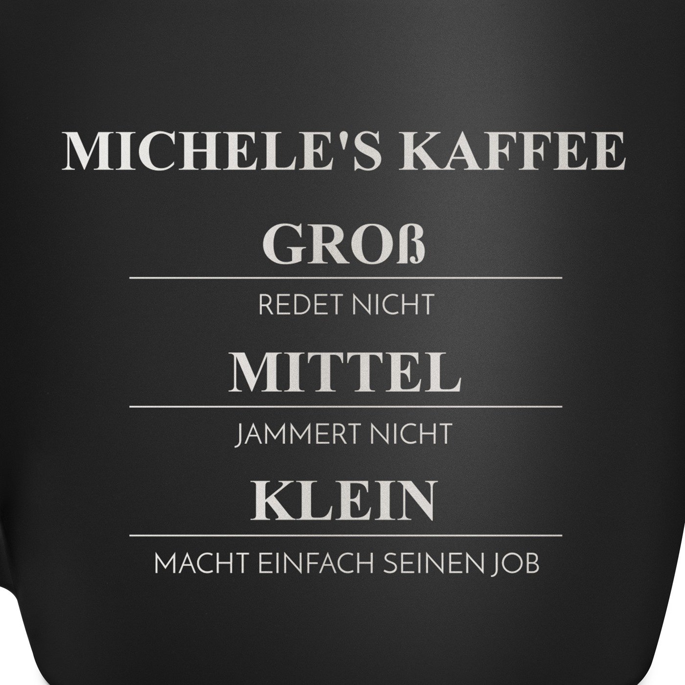 Keramikbecher mit Gravur Schwarz/Matt für sie eine Ärztin Krankenschwester zum Geburtstag