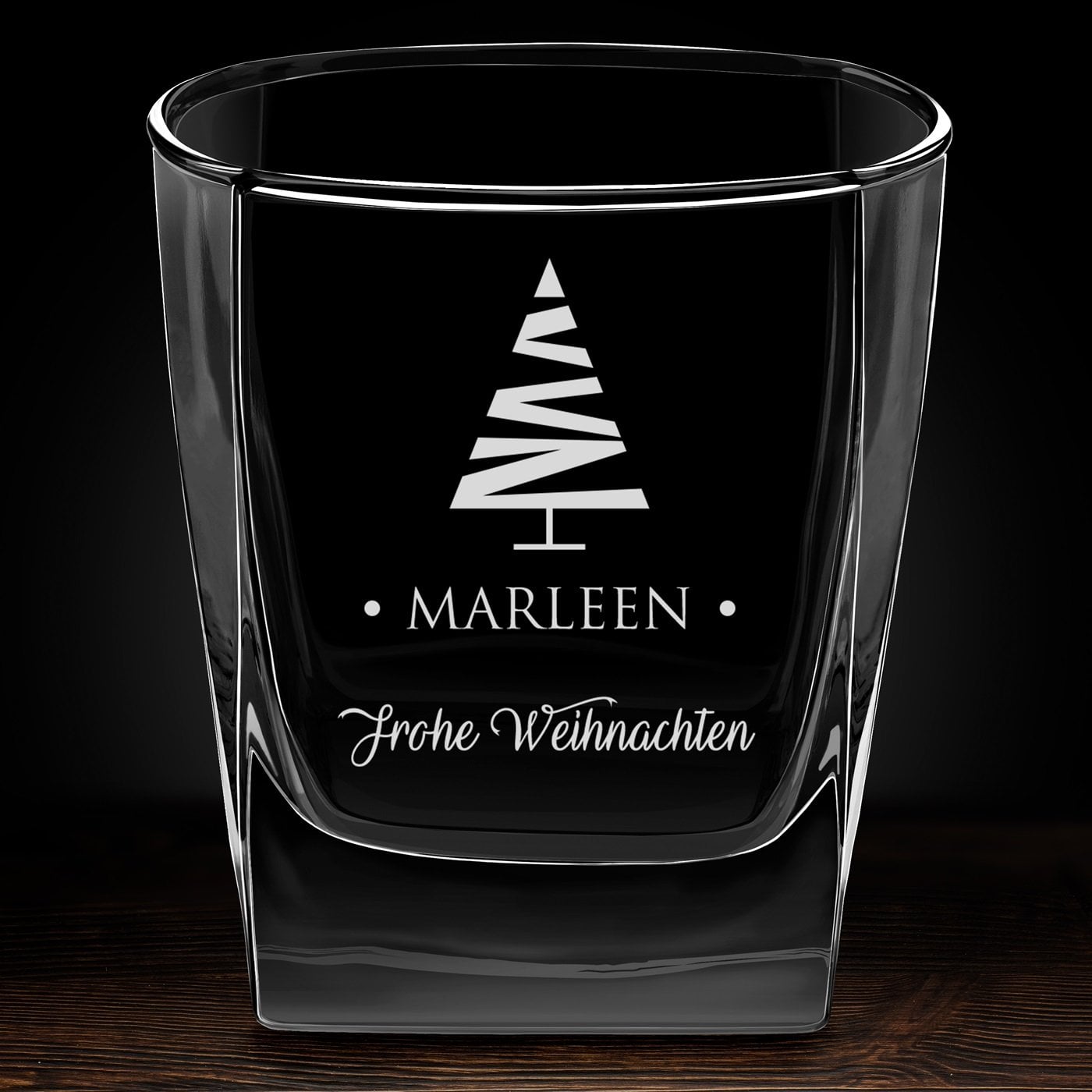 Whisky Glas mit Gravur für sie zur Weihnachtszeit