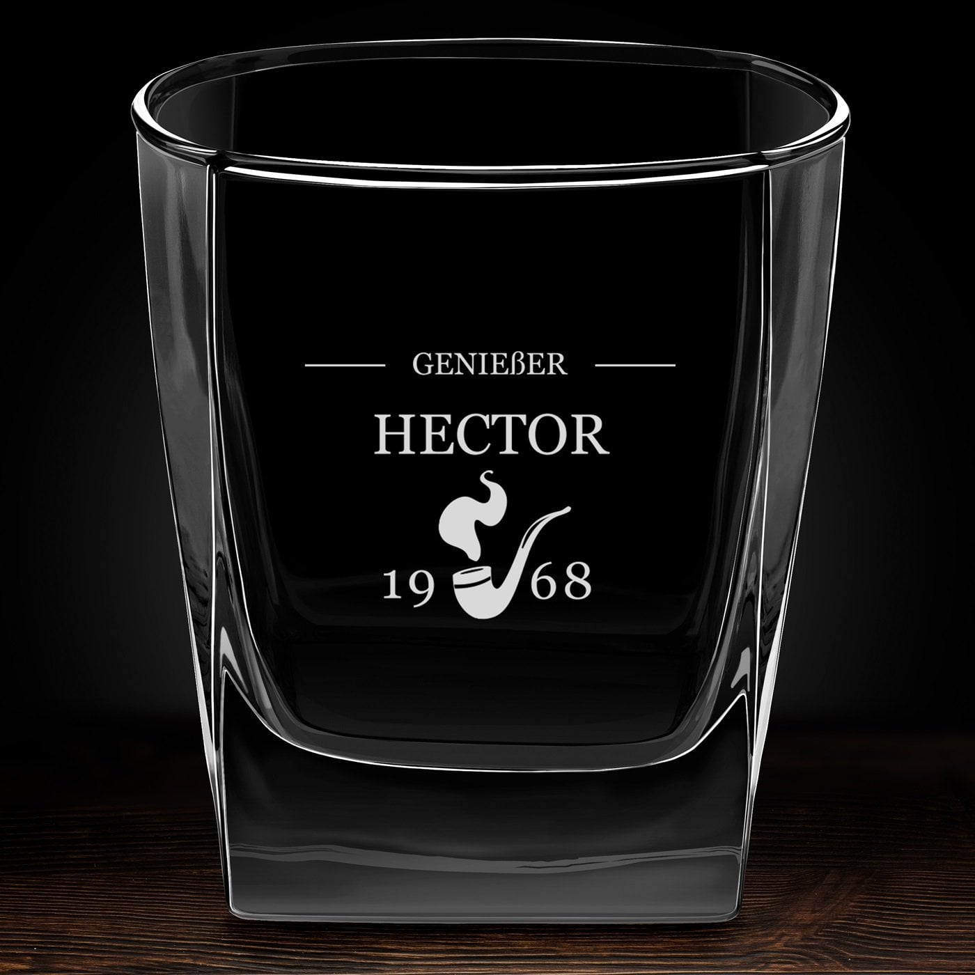 Whisky Glas mit Gravur für einen Whiskygenießer zum Geburtstag