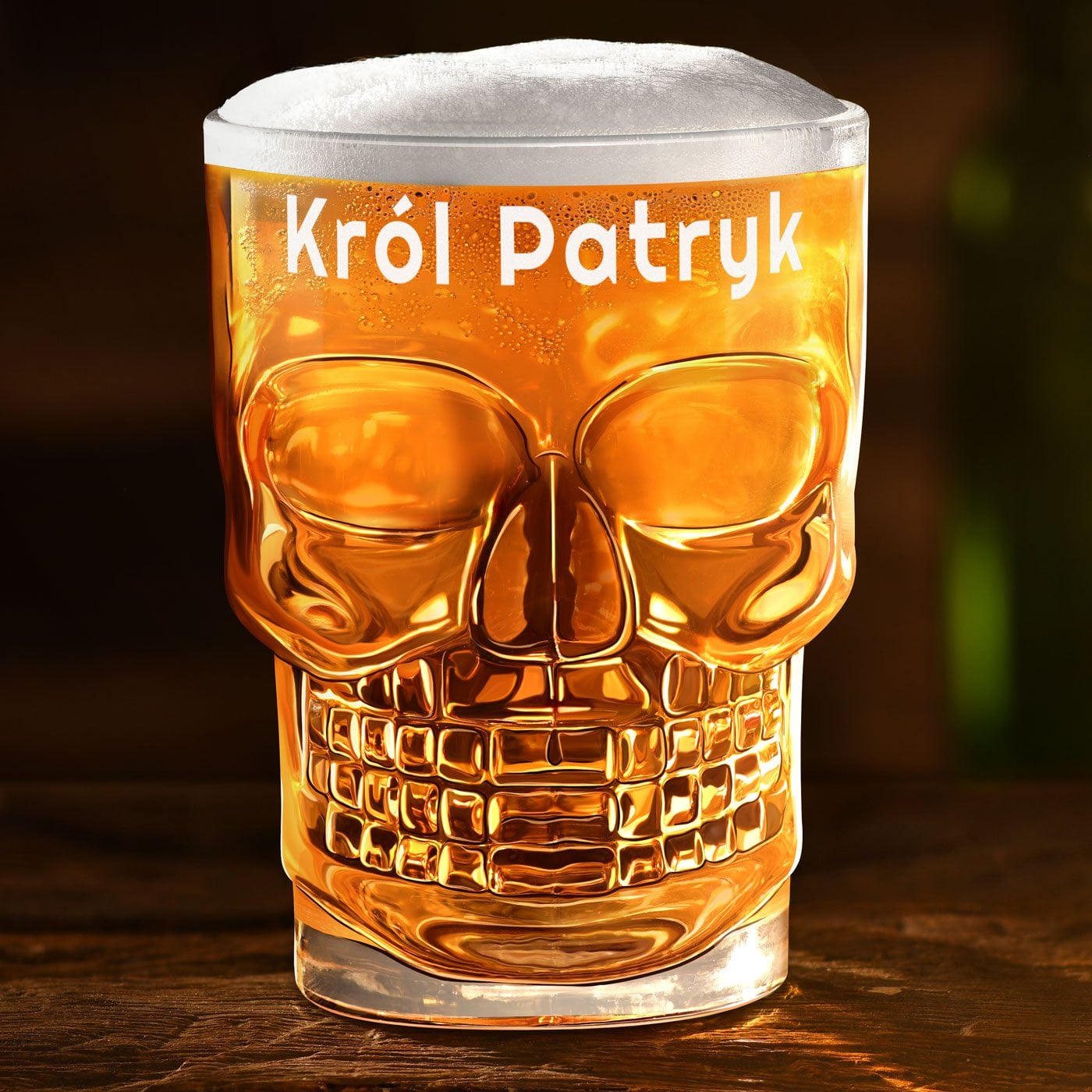Totenkopf Bierglas mit Henkel für ihn zum Ehrentag 18. Geburtstag Junggesellenabschied