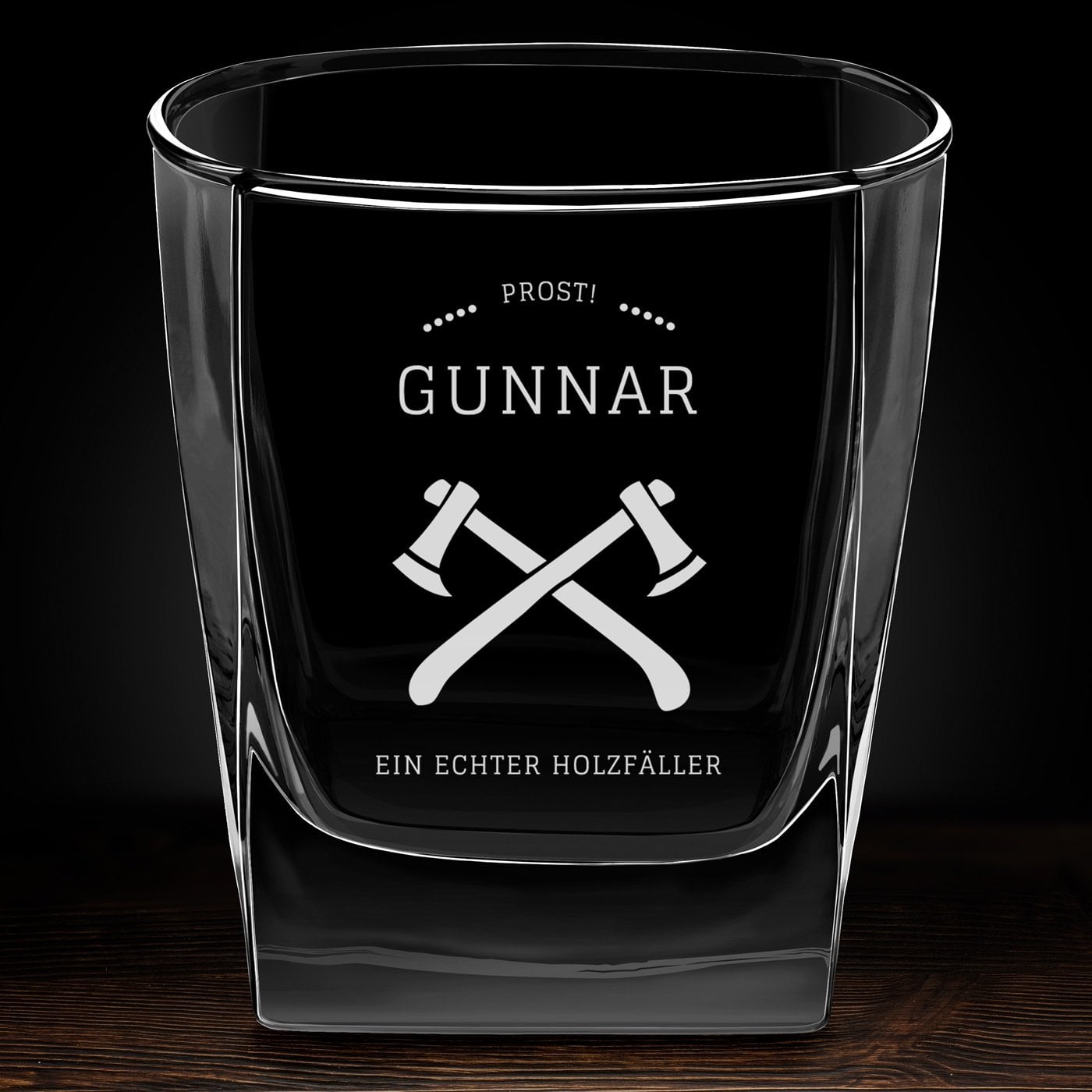 Whisky Glas mit Gravur für einen Naturfan