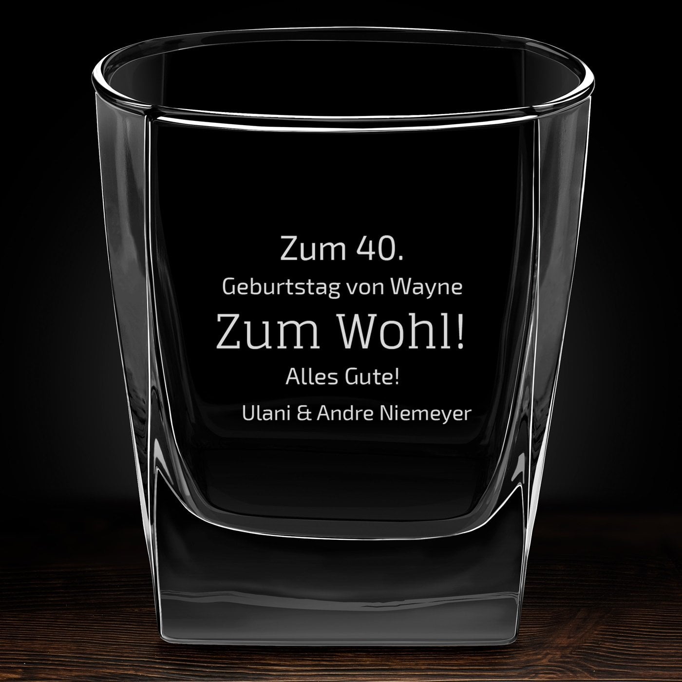 Whisky Glas mit Gravur für ihn zum 40. Geburtstag