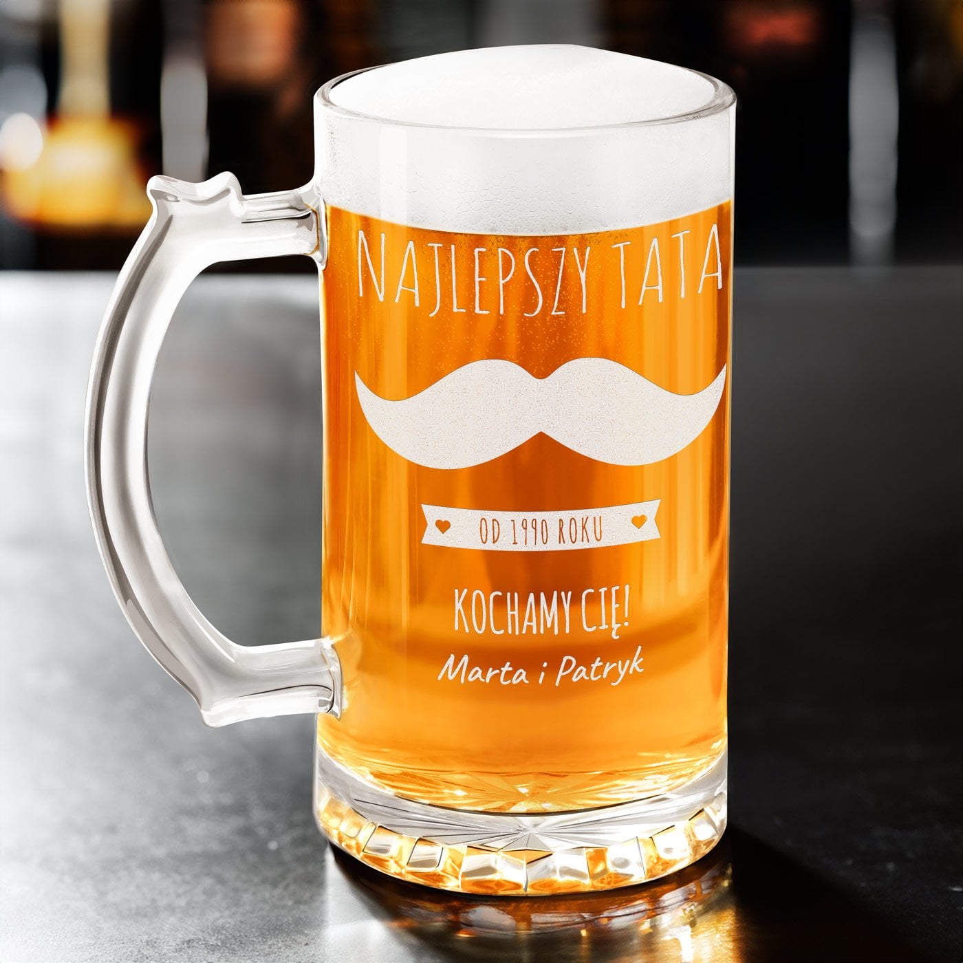 Bierkrug mit Gravur für Ihren Papa zum Geburtstag