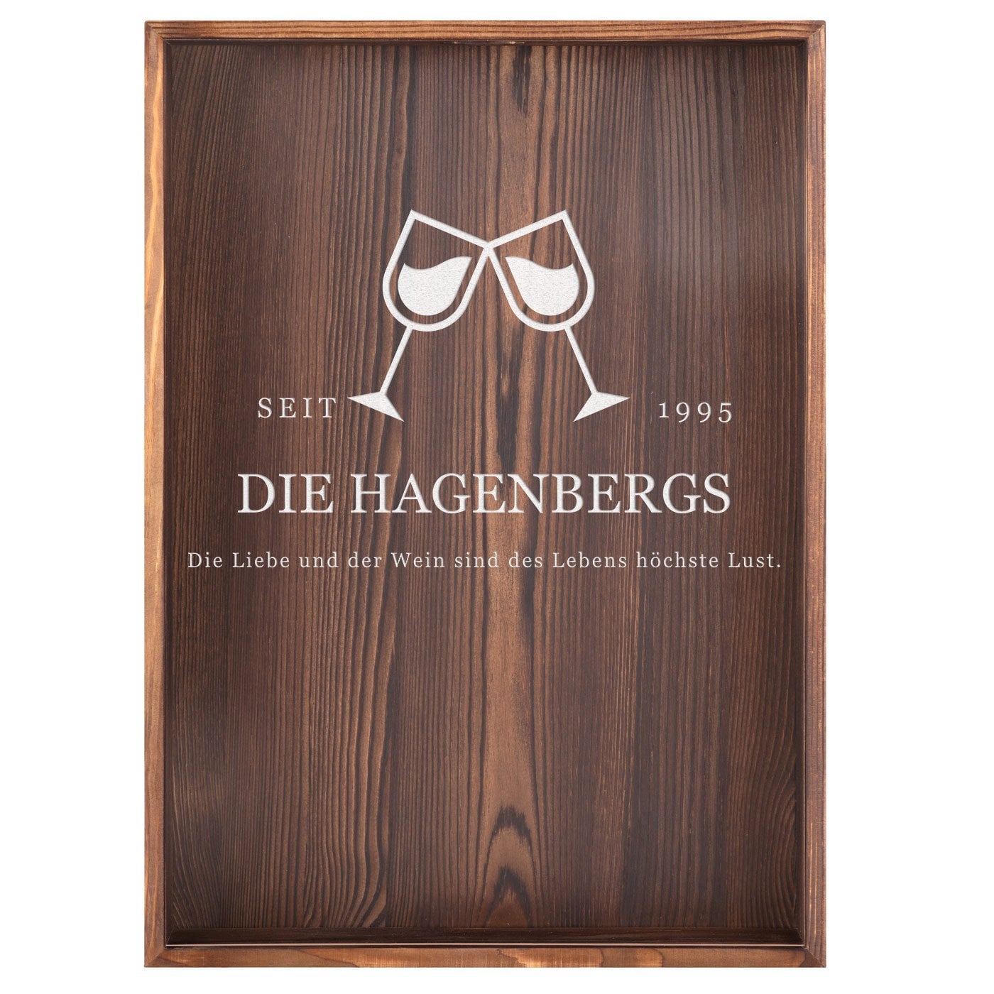 Kronkorken- und Korkensammler zum Aufhängen mit Gravur für ein Paar zur Hochzeit oder zum Hochzeitstag