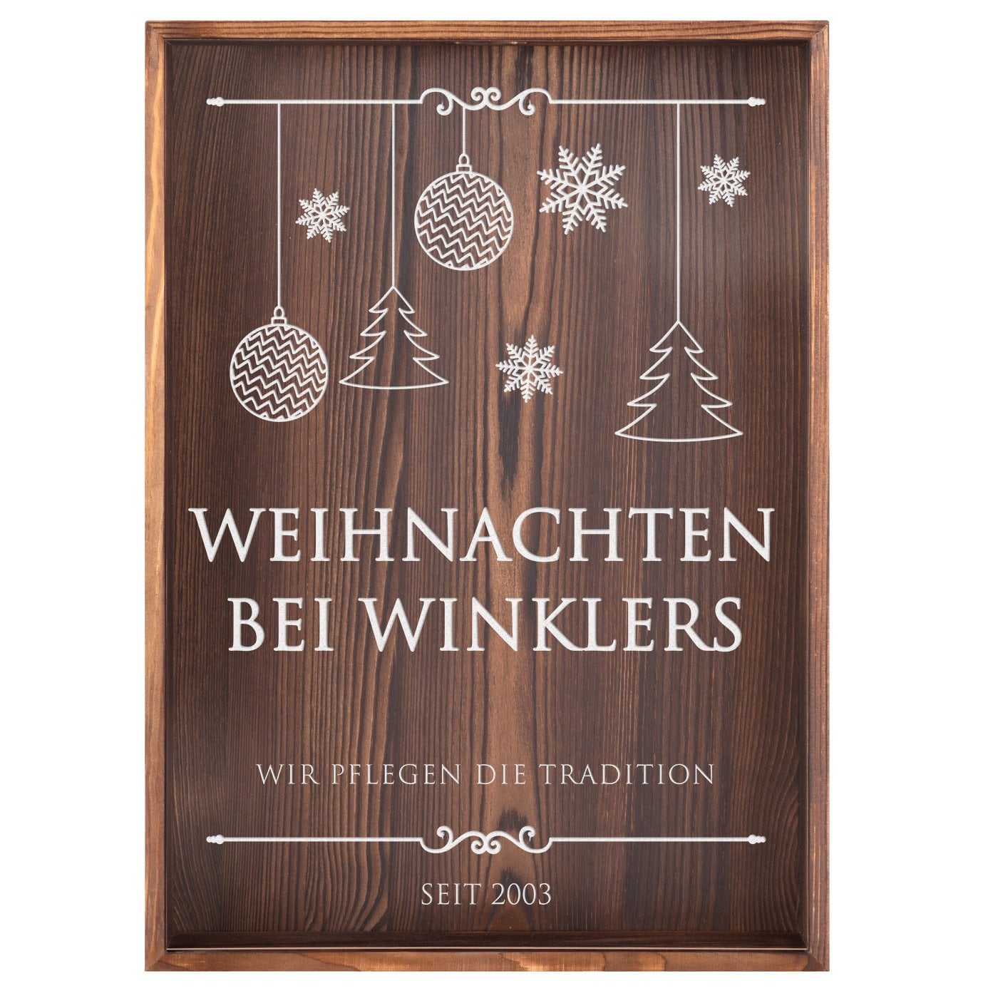 Kronkorken- und Korkensammler zum Aufhängen mit Gravur für ein Paar zu Weihnachten