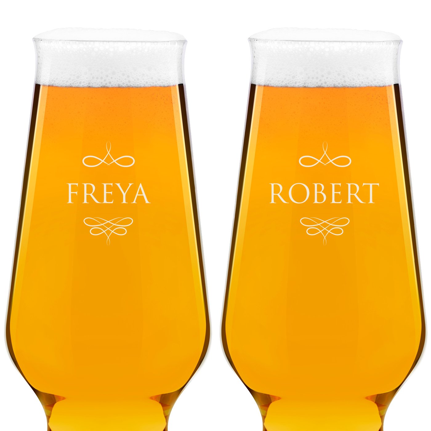 Splendour 2er Biergläser Set mit Gravur für ein verliebtes Paar