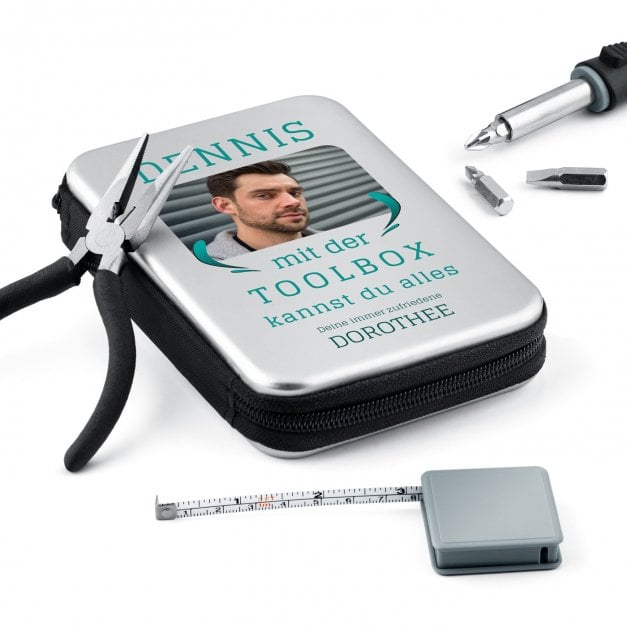 Werkzeug-Set mit Aufdruck von eigenem Foto für Ihren Freund Verlobten Ehemann