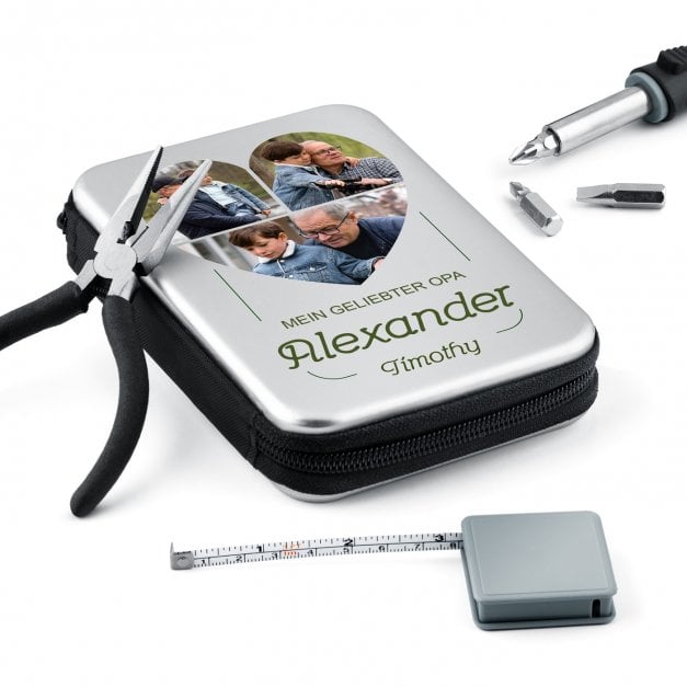 Werkzeug-Set mit Aufdruck von eigenem Foto für Ihren Großpapa zum Opatag Ehrentag