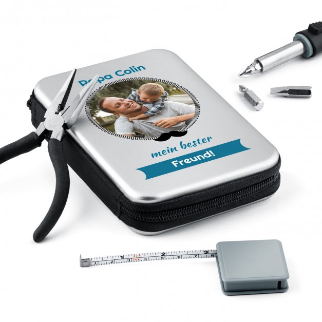 Werkzeug-Set mit Aufdruck von eigenem Foto für für Ihren Papa
