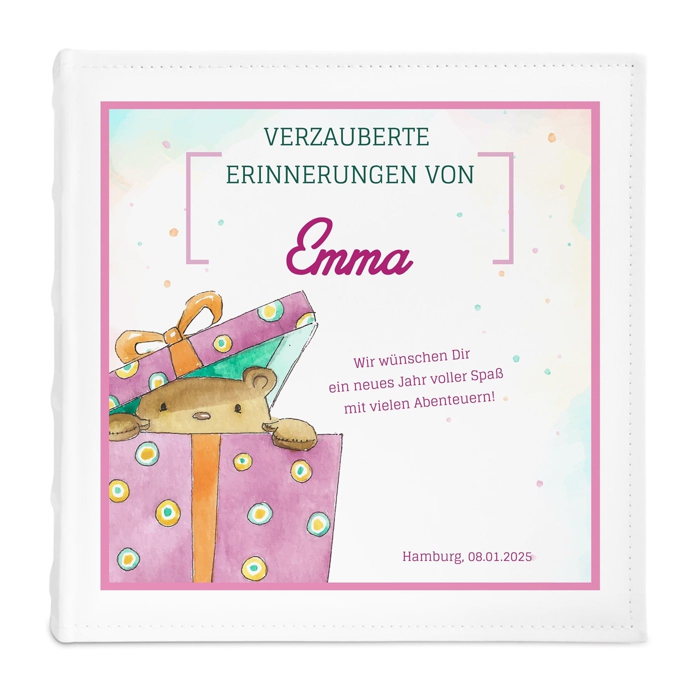 Fotoalbum zum Einstecken mit Aufdruck für ein Mädchen zur Einschulung