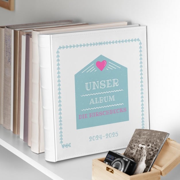 Fotoalbum mit Aufdruck zum Einstecken für ein Paar zur Trauung zum Hochzeitstag Einzug