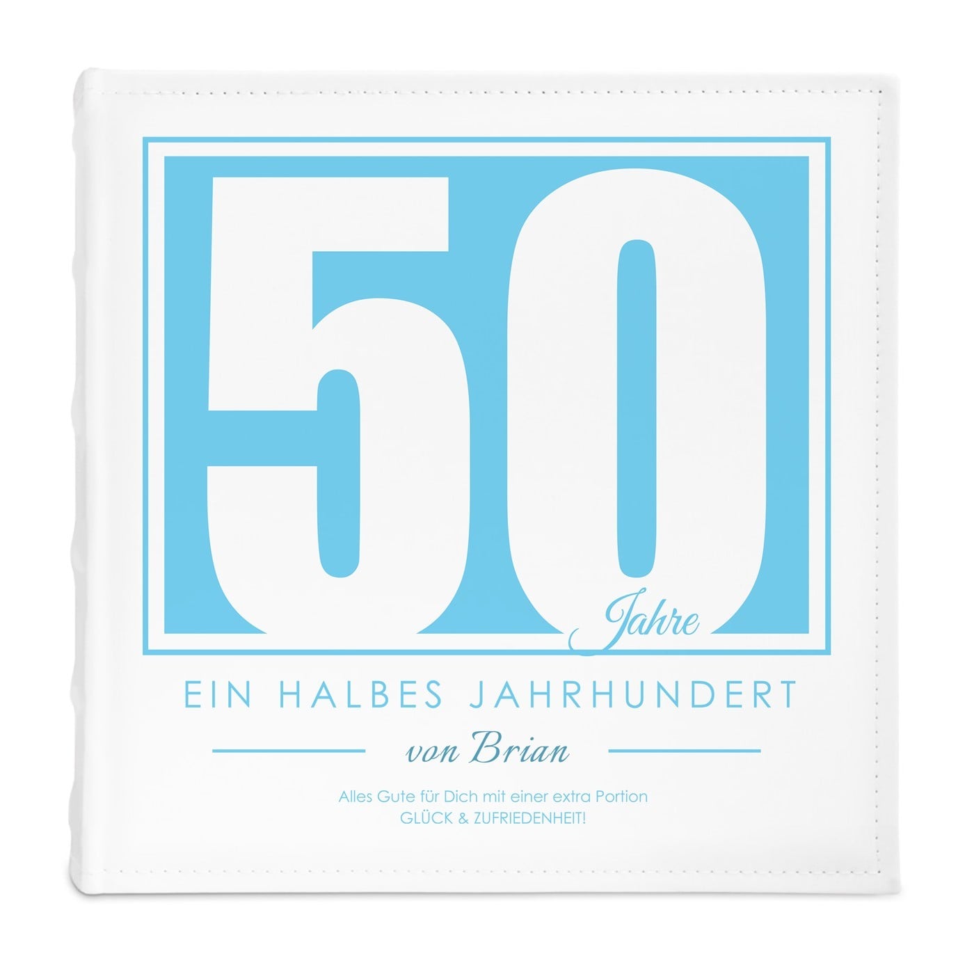 Fotoalbum mit Aufdruck zum Einstecken für ihn zum 50. Geburtstag