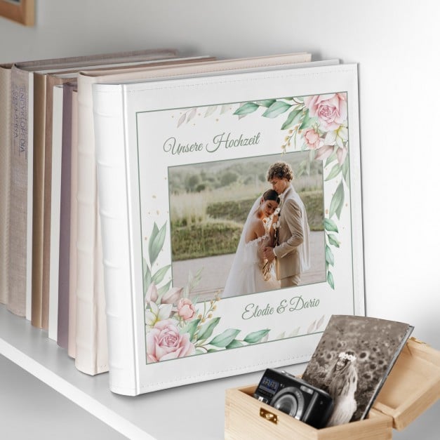 Fotoalbum mit Aufdruck zum Einstecken für ein Brautpaar zur Trauung Hochzeit