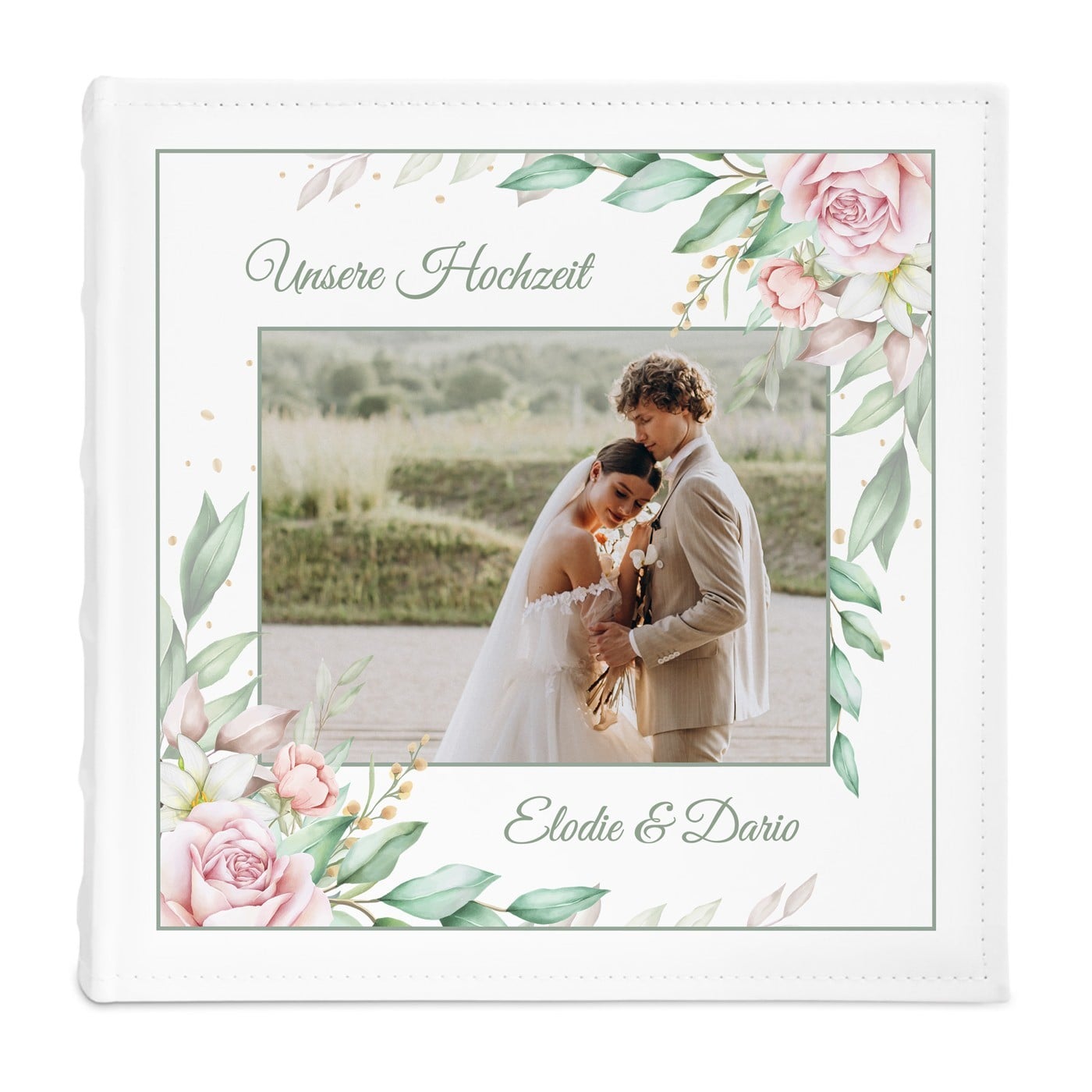 Fotoalbum mit Aufdruck zum Einstecken für ein Brautpaar zur Trauung Hochzeit