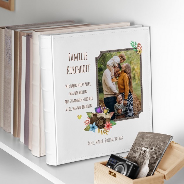 Fotoalbum mit Aufdruck zum Einstecken für ein Paar zur Hochzeit zum Hochzeitstag zur Hauseinweihung