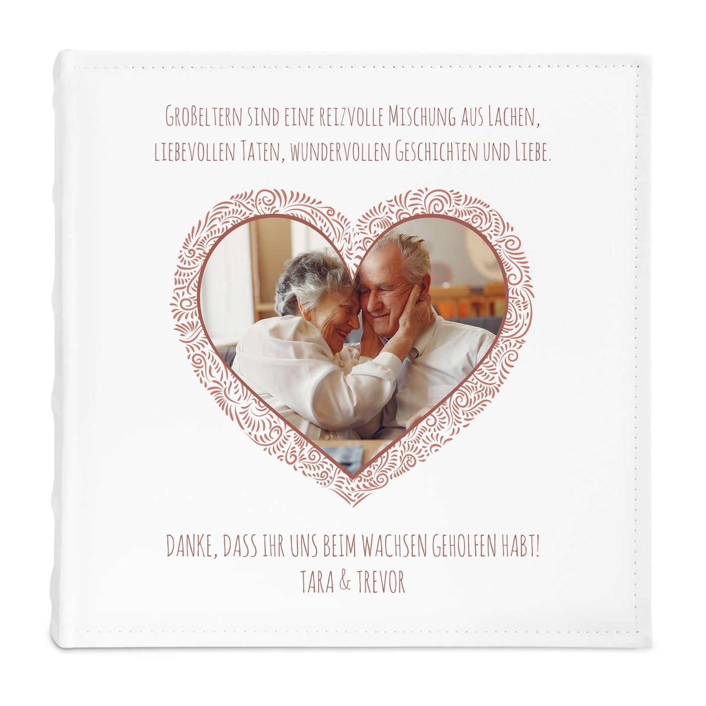 Fotoalbum mit Aufdruck zum Einstecken für Ihre Großeltern als Dankeschön zum Hochzeitsjubiläum Valentinstag