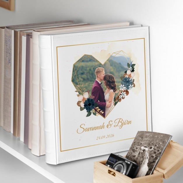 Fotoalbum mit Aufdruck zum Einstecken für ein Brautpaar zur Hochzeit