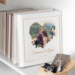 Fotoalbum mit Aufdruck zum Einstecken für ein Brautpaar zur Hochzeit