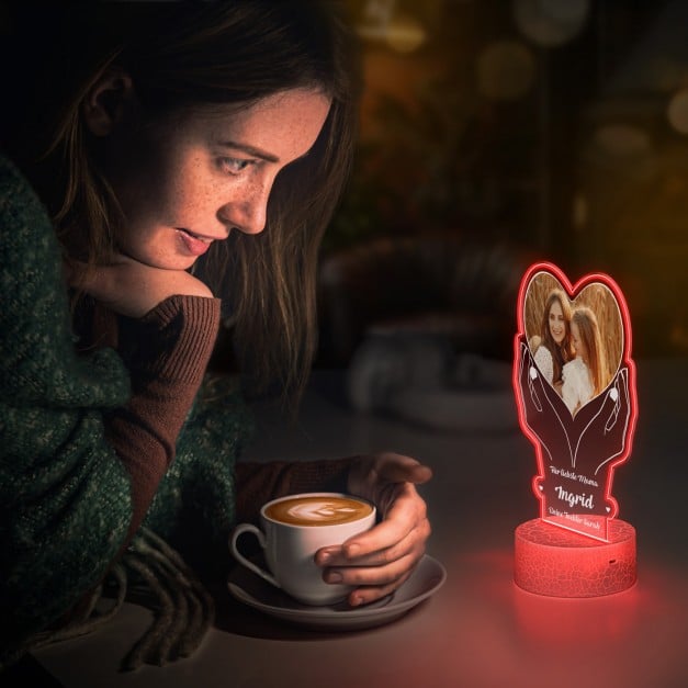 Nachtlicht mit buntem Aufdruck und LED-Sockel für Ihre Mama