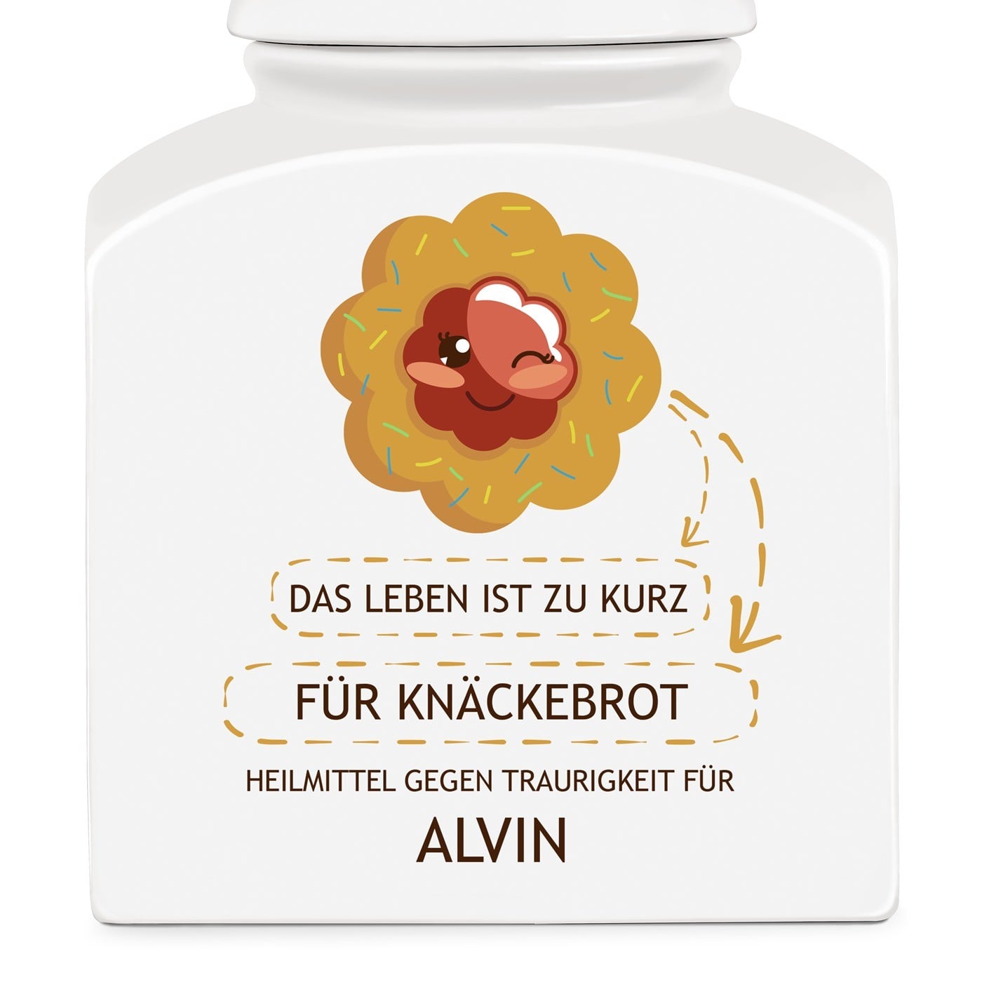 Weiße Keramikdose mit Aufdruck für Ihren Bruder besten Freund zum Ehrentag
