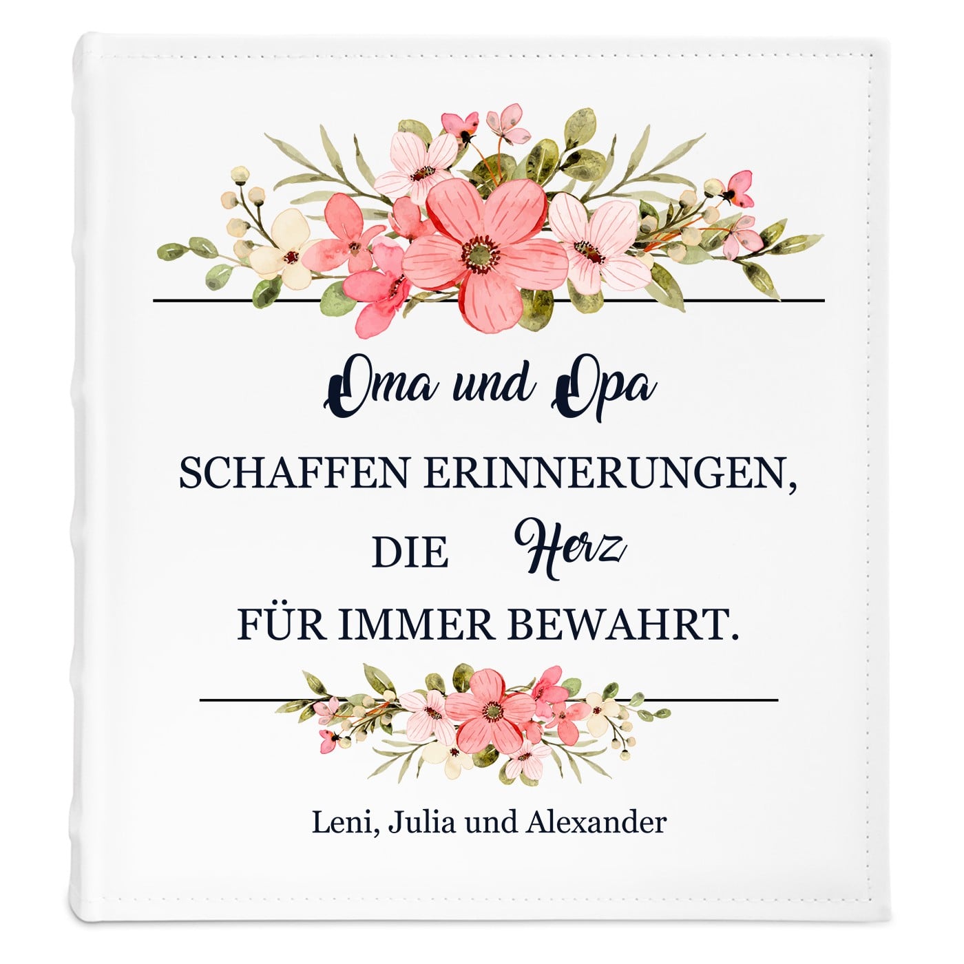 Fotoalbum zum Einkleben mit Aufdruck und eigenem Cover-Foto für Ihre Großeltern zum Jahrestag, Jubiläum