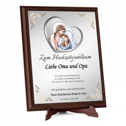 Personalisierte Holztafel mit Aufdruck für Ihre Großeltern zum Jahrestag, Hochzeitstag