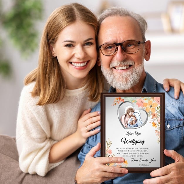 Personalisierte Holztafel mit Aufdruck für Ihren Opa zum Opatag, Geburtstag