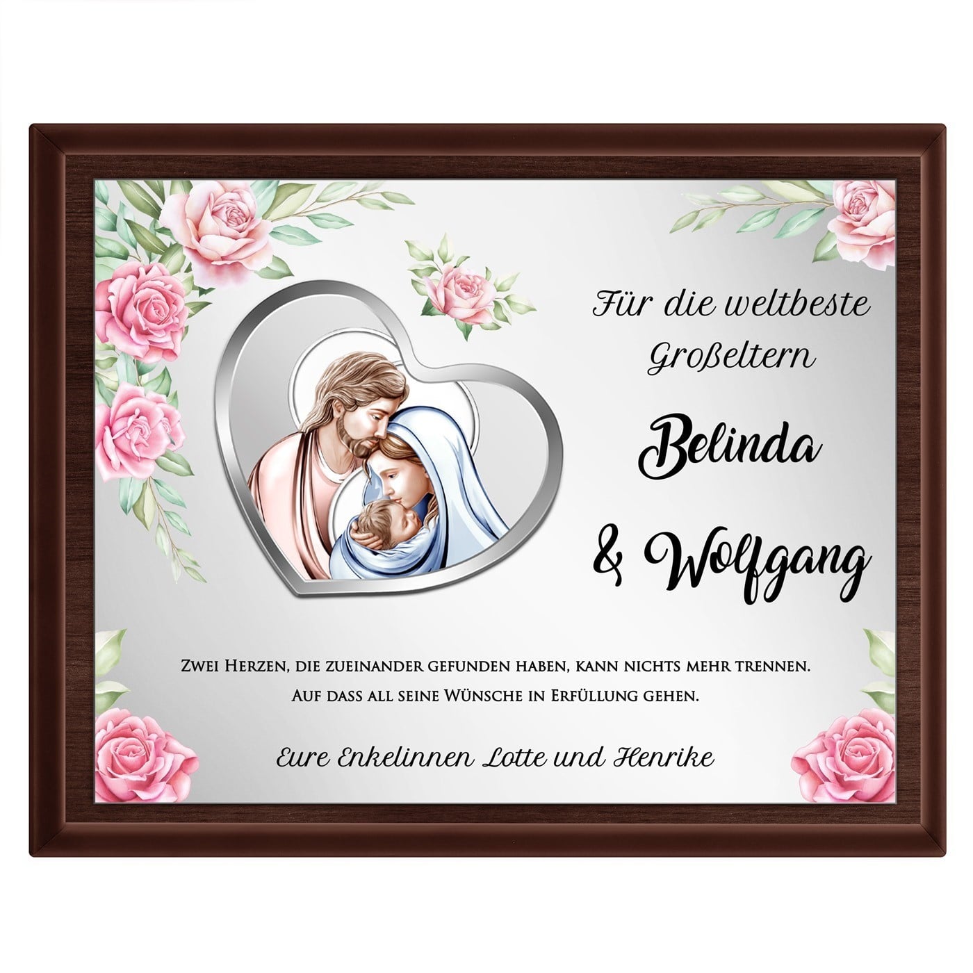 Personalisierte Holztafel mit Aufdruck für Ihre Großeltern zum Oma- und Opatag