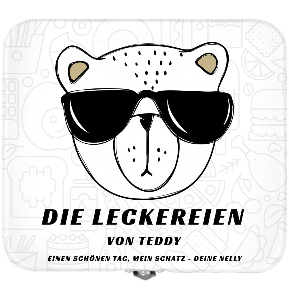 Weiße Metall-Lunchbox mit Aufdruck für Ihren Freund Verlobten Ehemann