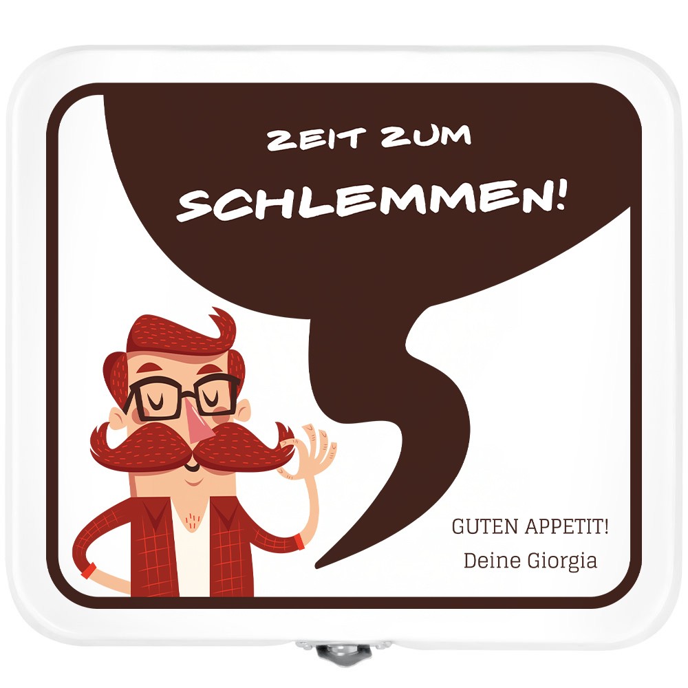 Weiße Metall-Lunchbox mit Aufdruck für Ihren Freund Verlobten Ehemann