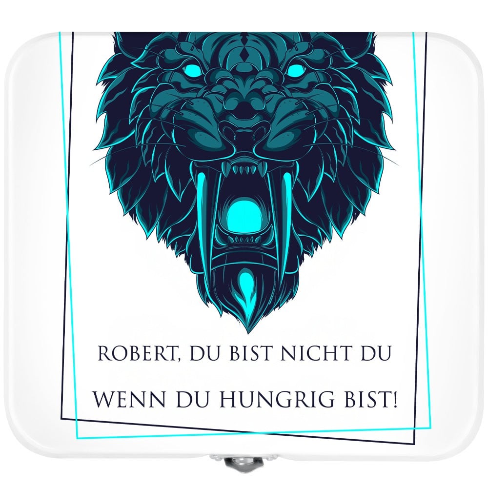 Weiße Metall-Lunchbox mit Aufdruck für ihn zum Ehrentag