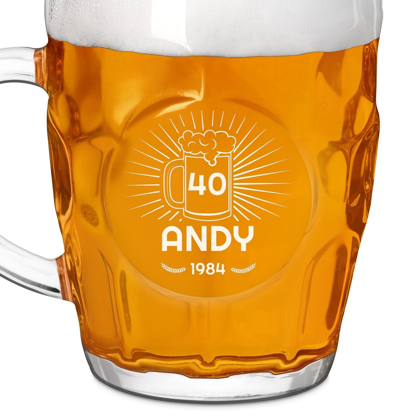 Bierkrug mit Gravur für ihn zum Geburtstag
